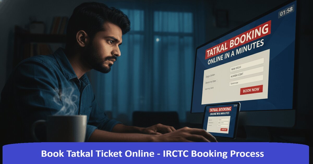 how to book tatkal ticket online step by step guide IRCTC booking process